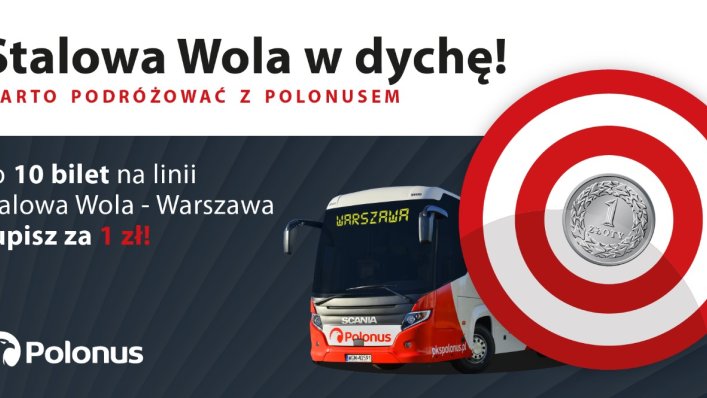 Bilet Polonus do Stalowej Woli za 1 zł!