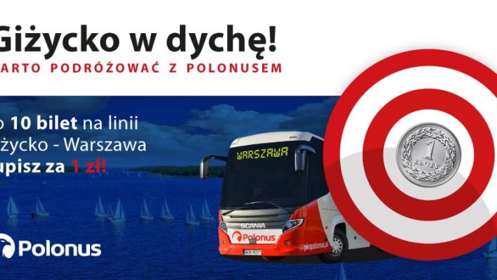 Kolejna trasa objęta promocją Polonus co 10 bilet za 1 zł!