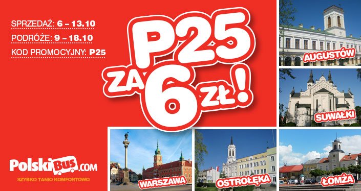 PolskiBus wprowadza nowa linie P25 w super cenie!