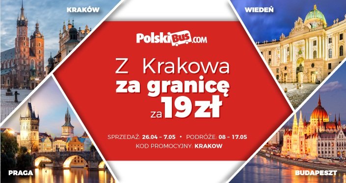 PolskiBus z Krakowa za granicę za jedyne 19 PLN!